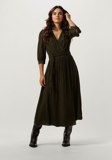 SCOTCH & SODA Robe midi MIDI WRAP DRESS Vert foncé - large