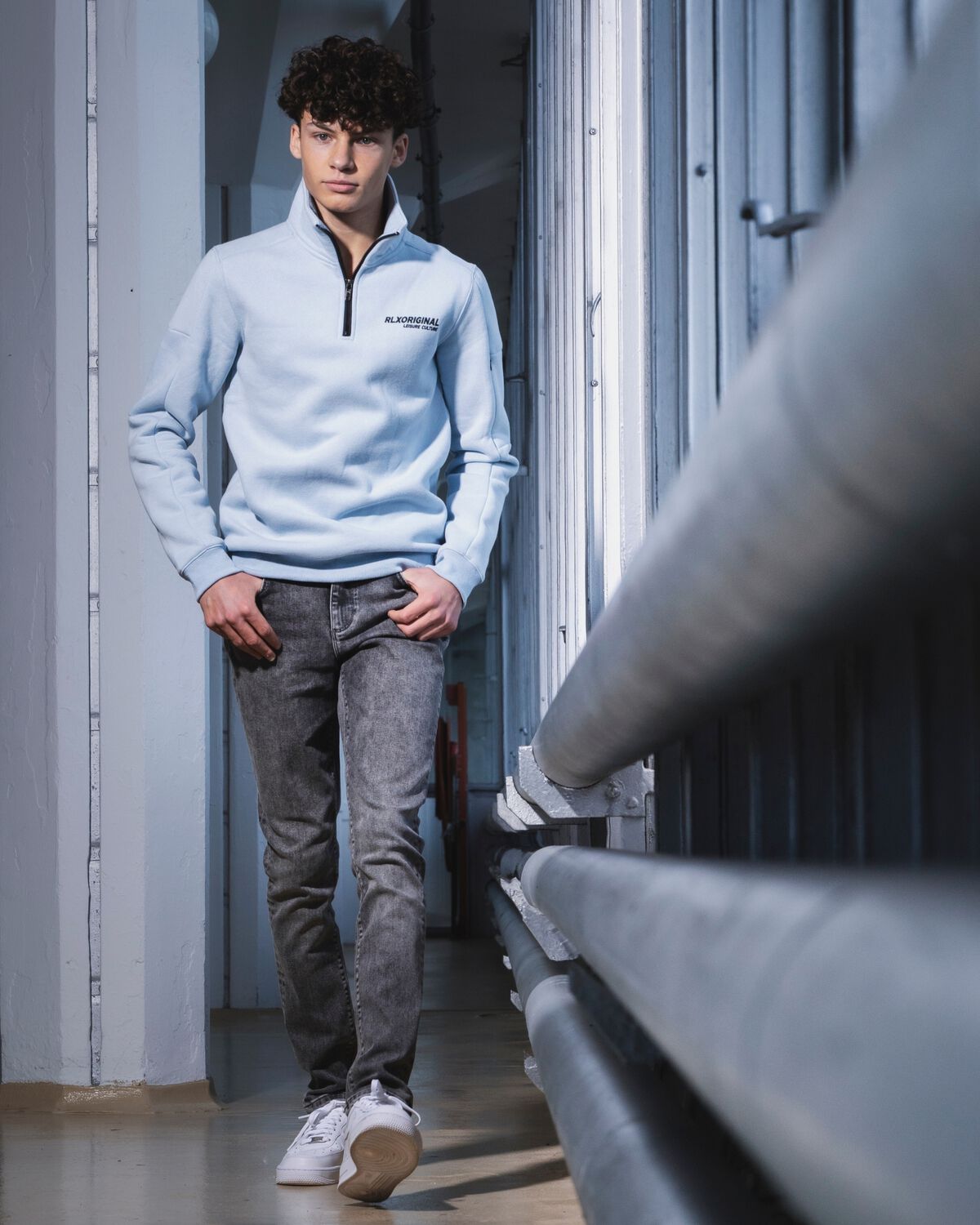 RELLIX Chandail SWEATER RELLIX ZIP Bleu clair - large