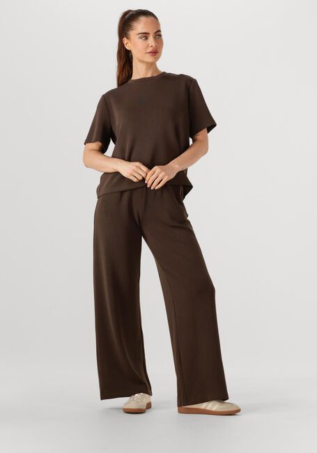 Bruine SELECTED FEMME Broeken/jumpsuits SLFTENNY RELAXED PANTS - large