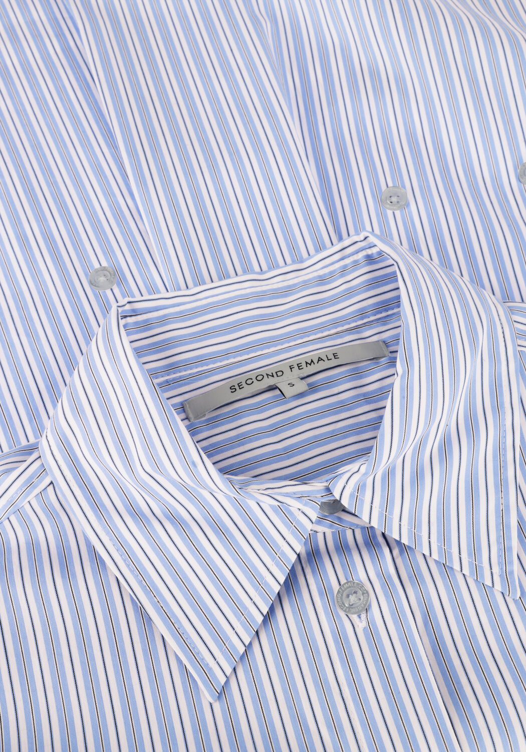 Blauwe SECOND FEMALE  TENBY AJUSTABLE SHIRT - large