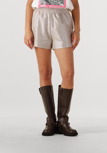 ALIX THE LABEL Pantalon courte LADIES WOVEN FOIL SHORTS en argent - large