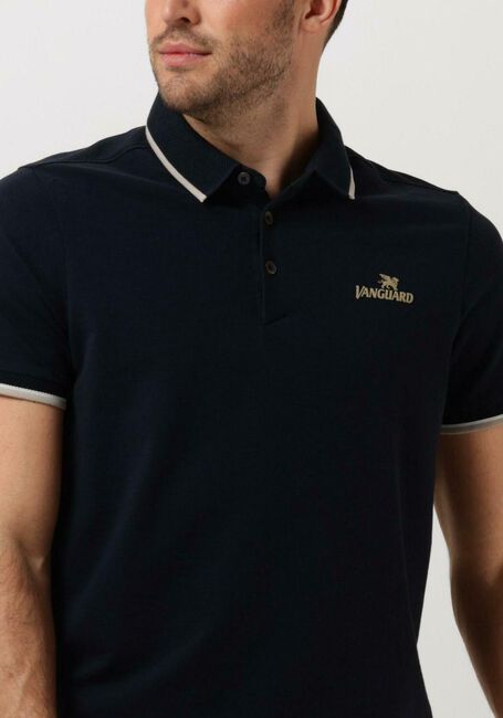 Donkerblauwe VANGUARD Polo SHORT SLEEVE POLO COTTON POLY WAFFLE STRUCTURE - large