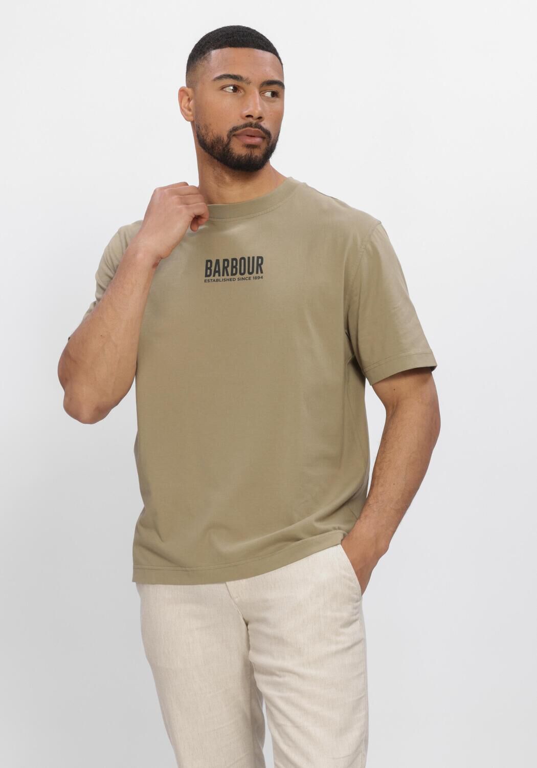 BARBOUR T-shirt MORDEN RELAXED GRAPHIC T-SHIRT en vert - large