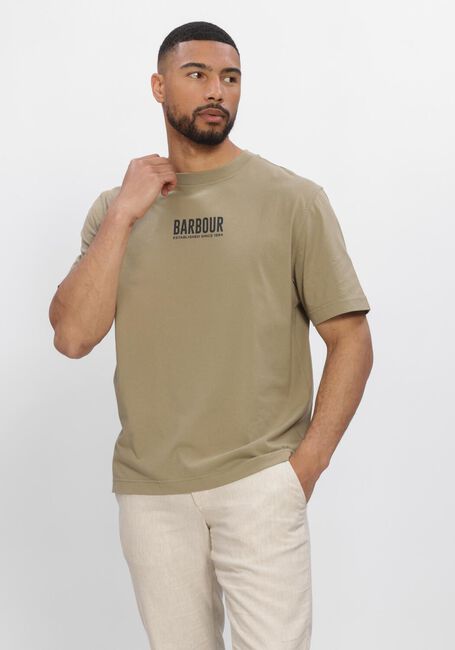 Groene BARBOUR T-shirt MORDEN RELAXED GRAPHIC T-SHIRT - large