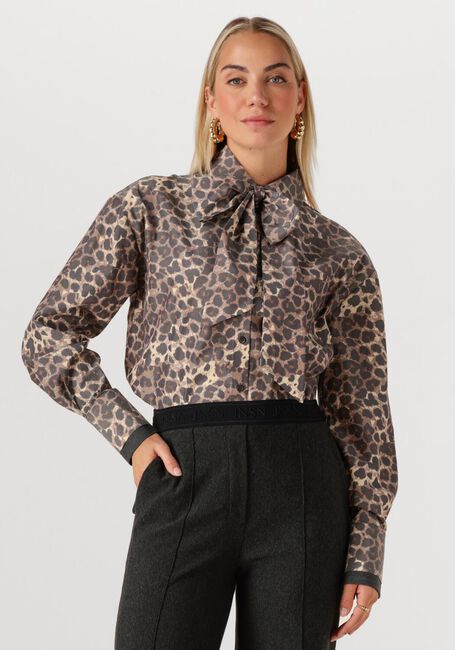 JANSEN AMSTERDAM KESSA BLOUSE WA 738 NECKTIE Blouses en marron - large