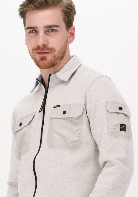 PME LEGEND Surchemise LONG SLEEVE SHIRT SPACER SWEAT OVERSHIRT Blanc - large