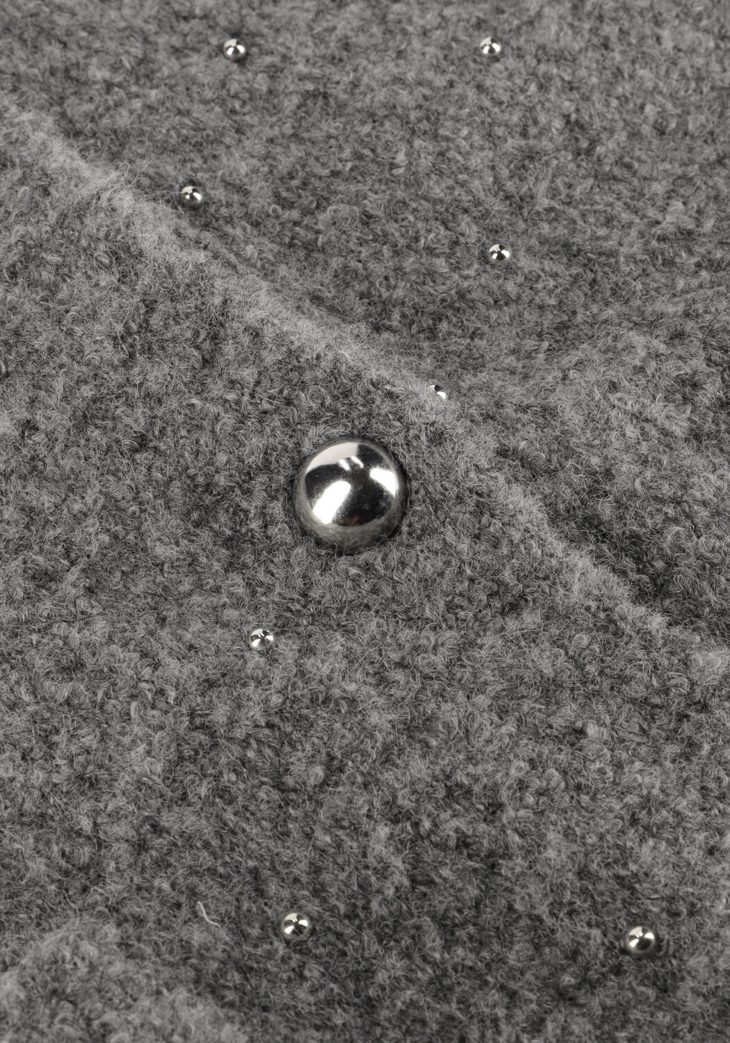 Grijze STUDIO AR Vest IDONY STUDS BOUCLE KNIT - large