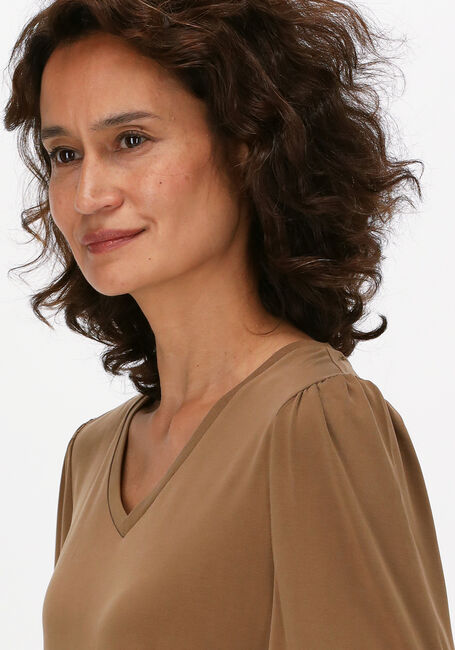 Bruine OBJECT Top JANNIE LS V-NECK TOP - large