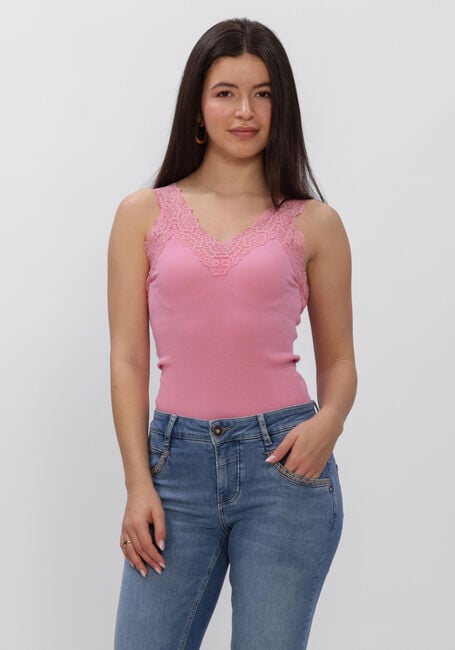 Roze ROSEMUNDE Top BERNADINE SL REGULAR V-NECK TOP - large
