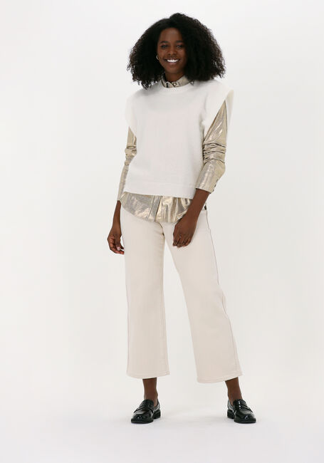 JUST FEMALE Spencer COLDY KNIT VEST Blanc - large