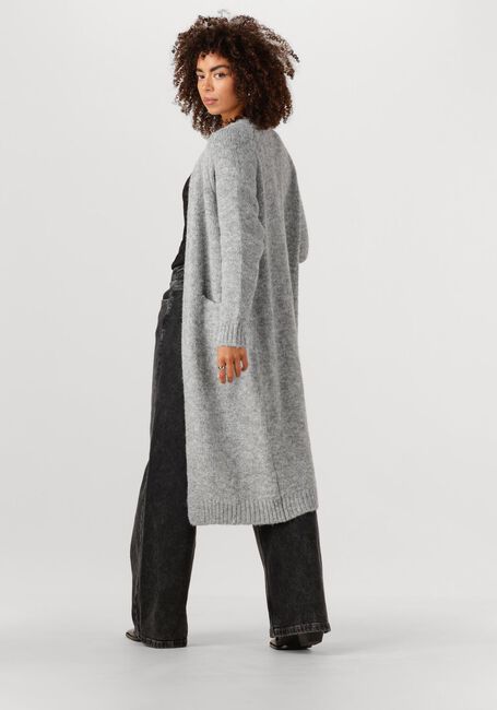 Lichtgrijze OBJECT Vest OBJMILU LS LO LONG KNIT CARDIGAN - large