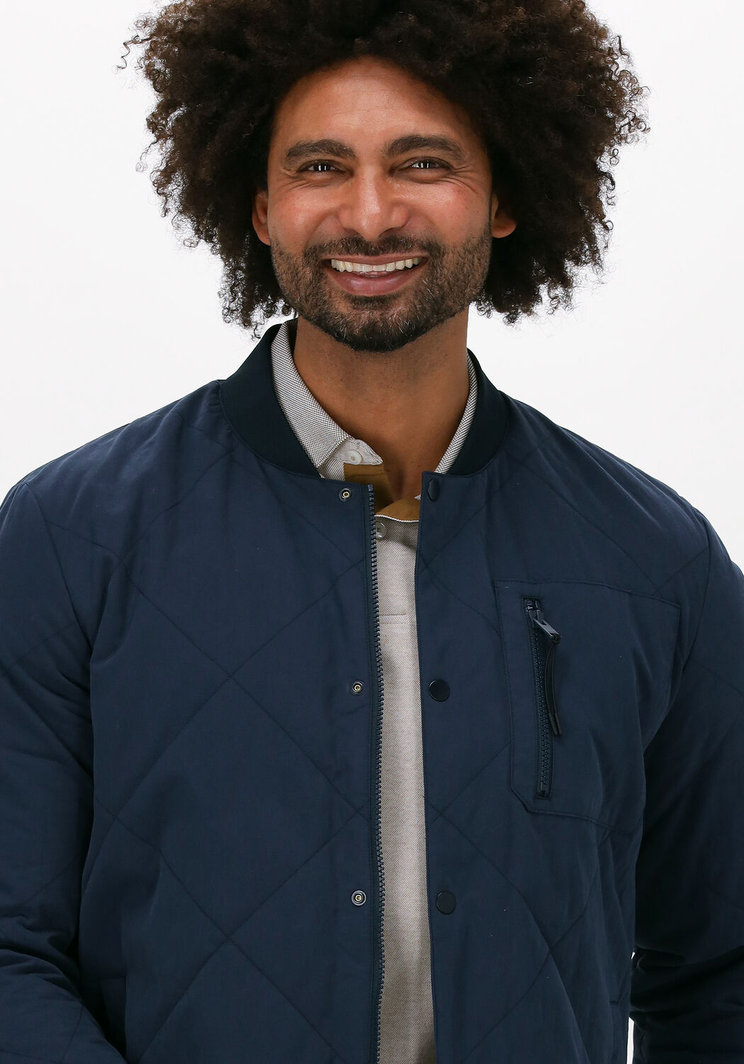 SELECTED HOMME Veste matelasse SLHSTRATFORD QUILTED BOMBER en bleu Omoda