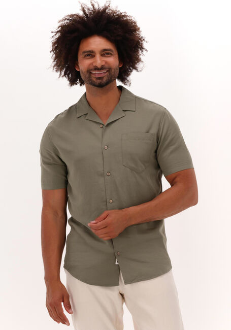 ANERKJENDT Chemise décontracté AKLEO TENCEL MIX SS SHIRT Olive - large