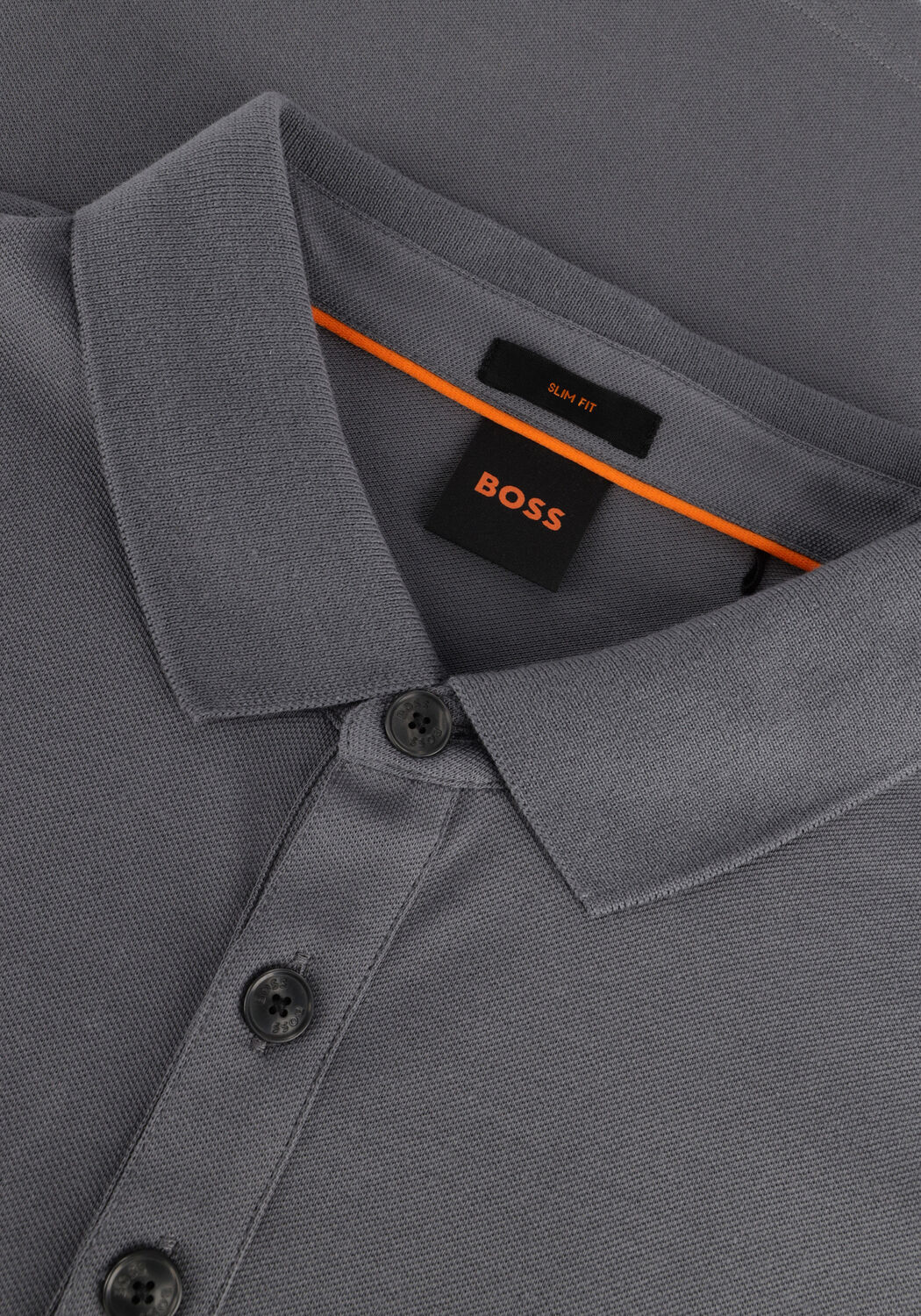 BOSS ORANGE Polo PASSENGER Gris fonc&eacute; - large