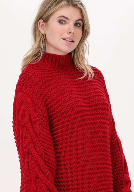 NA-KD Pull CABLE KNITTED SWEATER en rouge - large