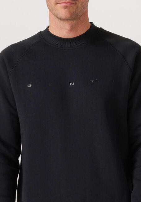 GENTI Pull BASIC LOGO SWEATER en noir - large