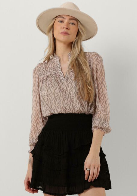 Beige NEO NOIR  RHIA GRAPHIC FIRE BLOUSE - large