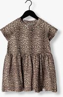 Bruine ALIX MINI Mini jurk KIDS KNITTED ANIMAL RIB DRESS - medium
