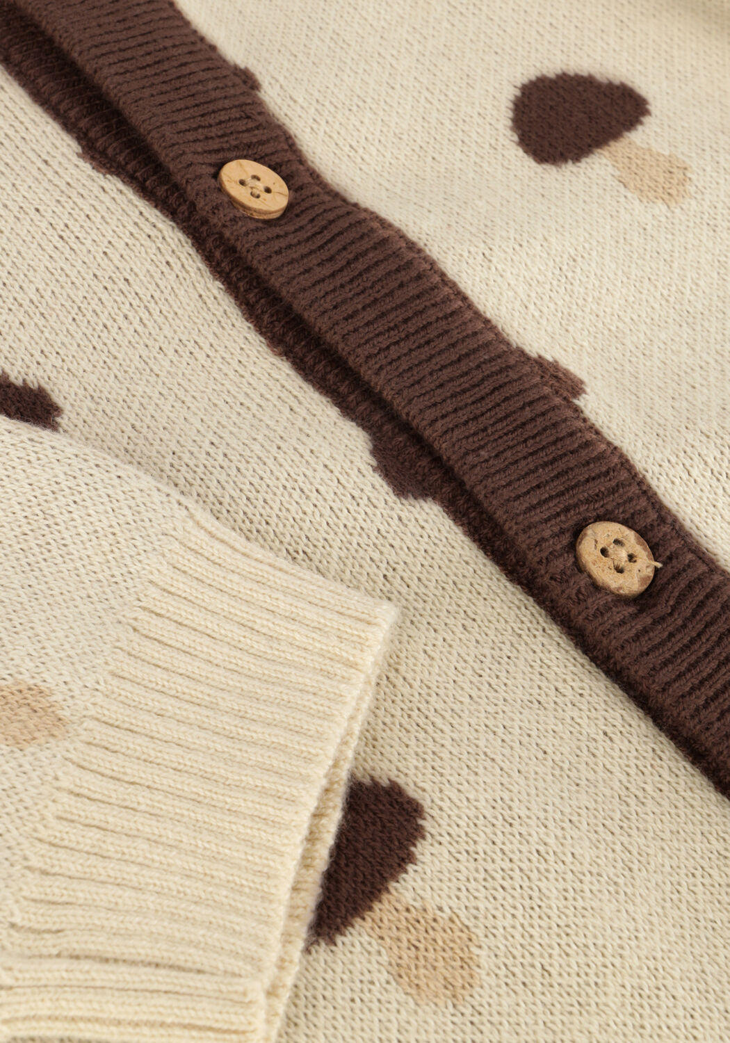 Ecru LIL' ATELIER Vest NBMSARAN LS KNIT CARD - large