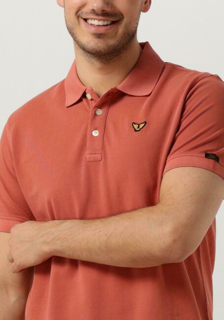 PME LEGEND Polo SHORT SLEEVE POLO GARMENT DYE en rouge - large