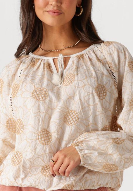 SUMMUM LONGSLEEVE TOP FLOWER EMBROIDERY Blouses en blanc - large
