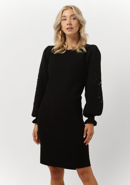 OBJECT Robe midi REYNARD LS KNIT DRESS en noir - large