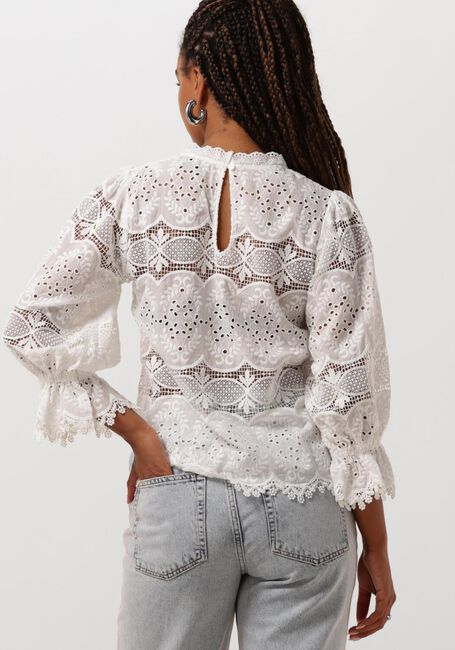 Witte NEO NOIR  ADELA BIG EMBROIDERY BLOUSE - large