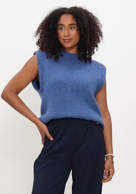 Blauwe POM AMSTERDAM Trui SENNA SAPPHIRE BLUE - large