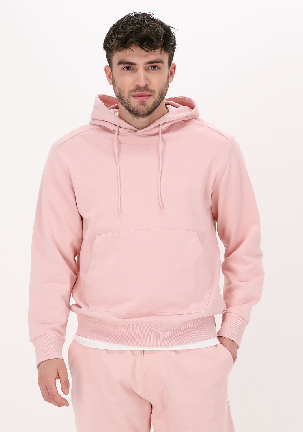 SELECTED HOMME Chandail SLHJASON380 HOOD SWEAT S NOOS Rose clair Omoda