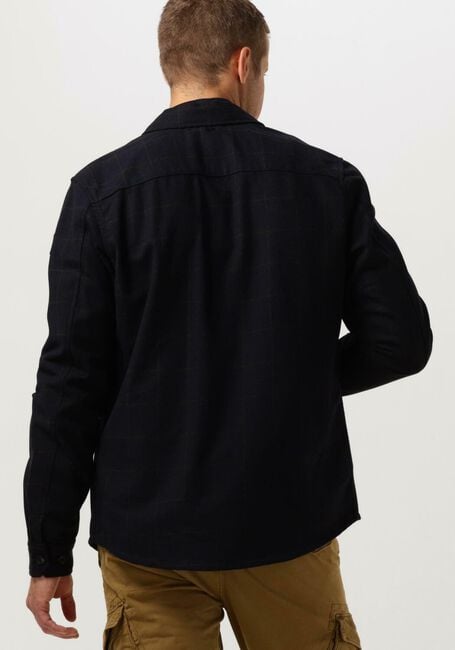 VANGUARD Surchemise LONG SLEEVE SHIRT CHECK FINE WOOLBLEND Bleu foncé - large