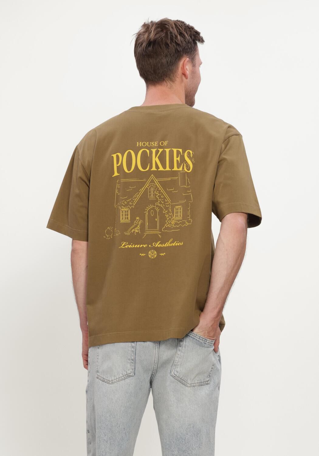 Groene POCKIES T-shirt COTTAGE TEE - large