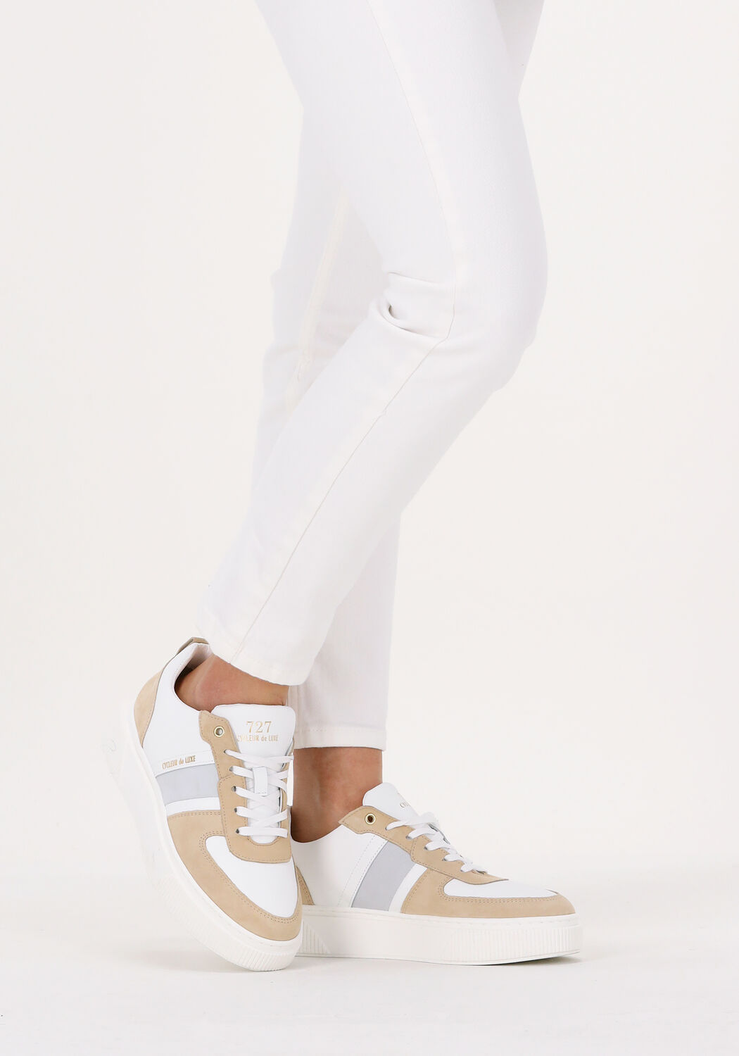 CYCLEUR DE LUXE Baskets basses PANACHE en beige - large