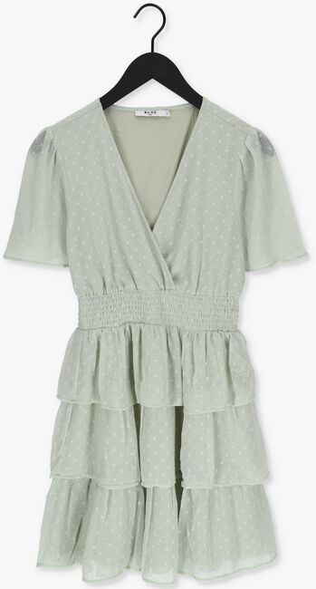 NA-KD Mini robe DOBBY SMOCKED FLOUNCE DRESS en vert - large
