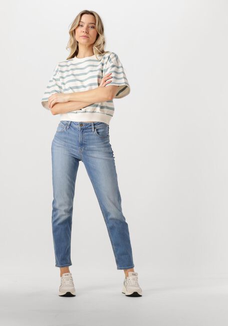 Lichtblauwe MINUS Trui ESTELLA SHORT SLEEVE SWEAT - large