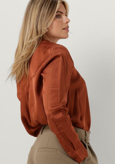 Bruine MODSTRÖM  BEATEMD SHIRT - large