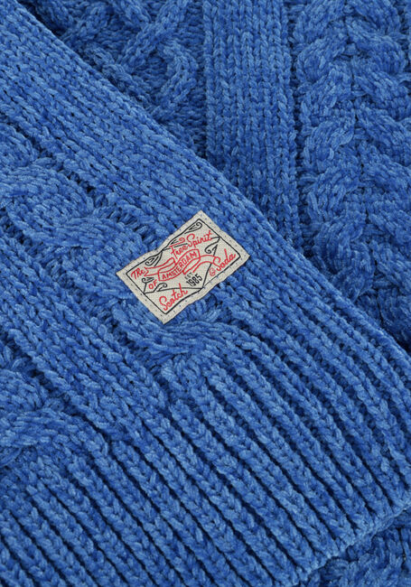 Blauwe SCOTCH & SODA Trui CHENILLE KNIT PULLOVER - large