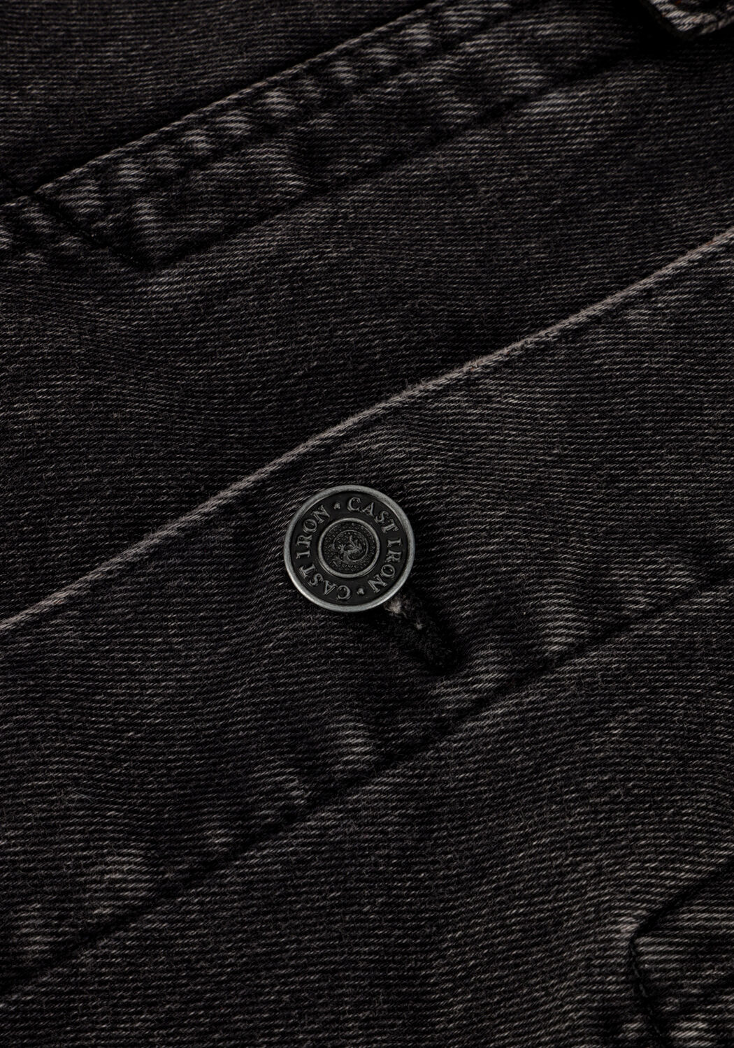 CAST IRON Veste en jean DENIM JACKET GREY SHADOW WASH en gris - large
