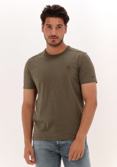 CAST IRON T-shirt SHORT SLEEVE R-NECK SLUB JERSEY en vert - large