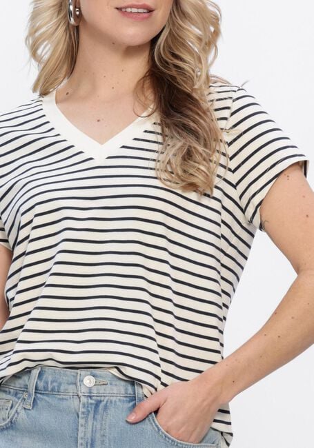 MOS MOSH T-shirt MMKALA V-SS STRIPE TEE en bleu - large