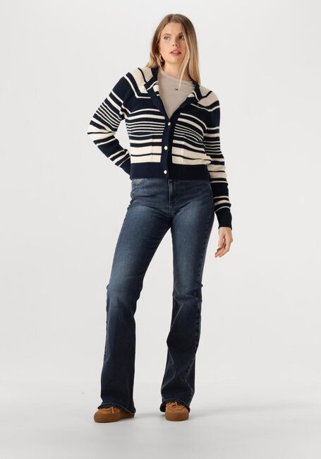 TOMMY HILFIGER Gilet CO CARDI STITCH C-NK LS CARDI Crème - large