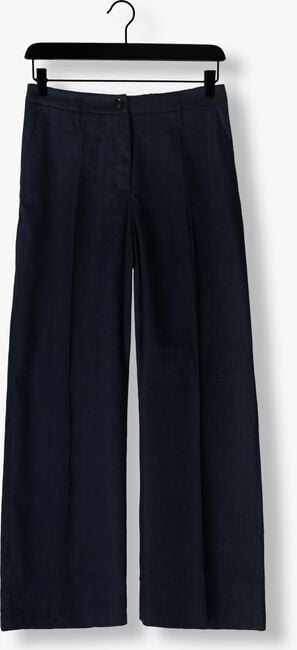 SUMMUM Pantalon large TROUSERS LINEN BLEND Bleu foncé - large