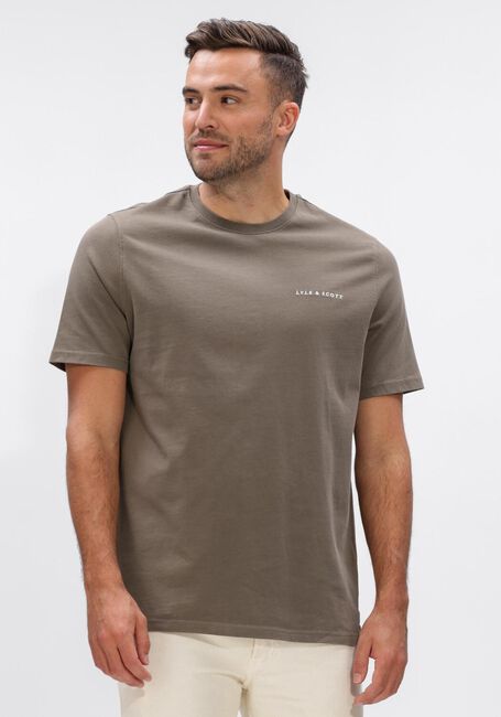 LYLE & SCOTT T-shirt SCRIPT T-SHIRT en taupe - large