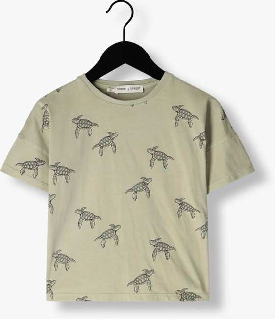 Sproet & Sprout T-shirt T-SHIRT WIDE TURTLE PRINT Menthe - large