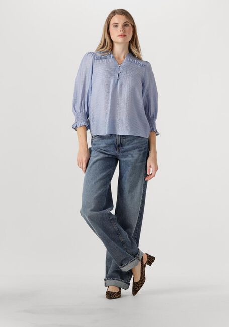 Lichtblauwe CO'COUTURE  CHARLIECC FRILL SS SHIRT - large