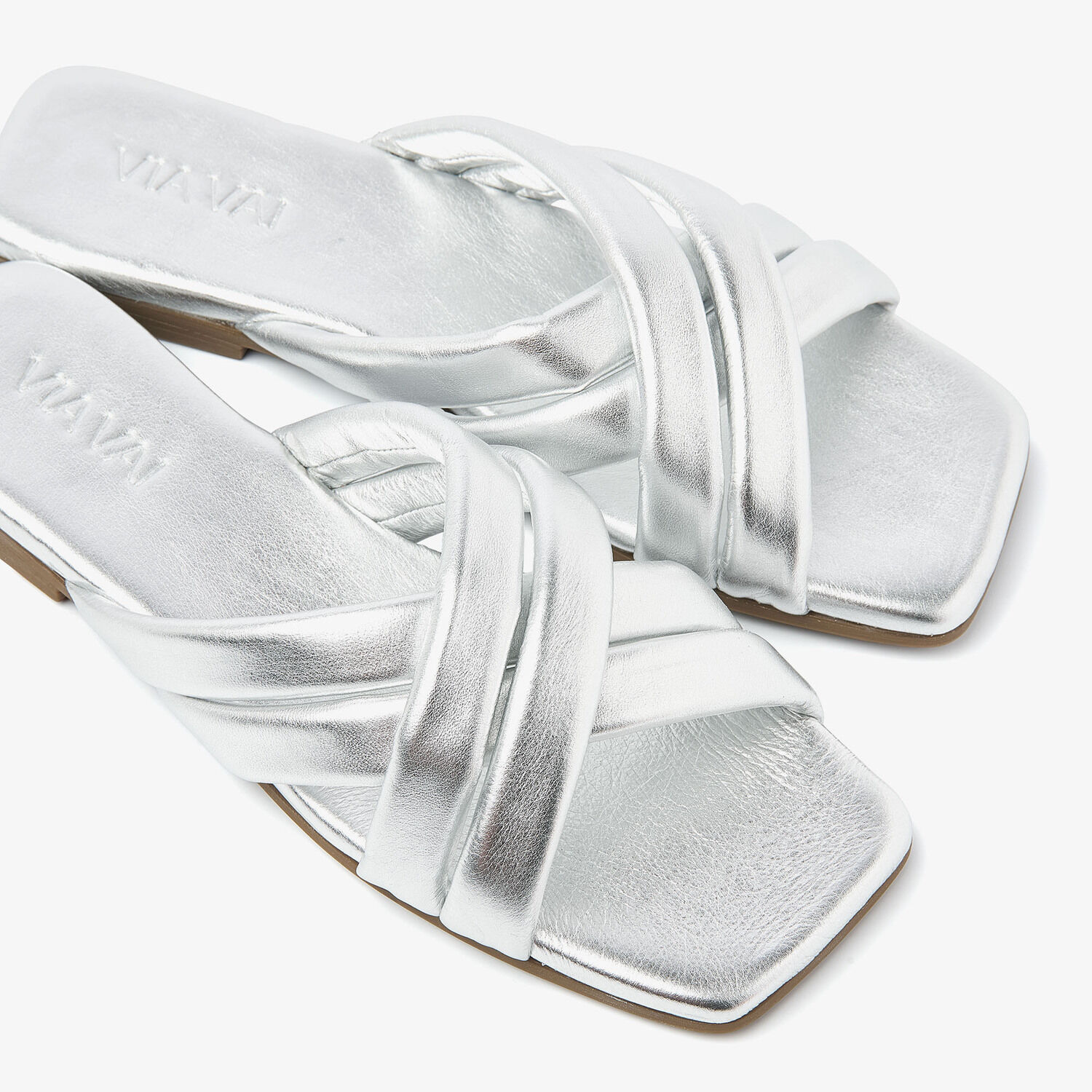 Zilveren VIA VAI Slippers KIKI LOT - large