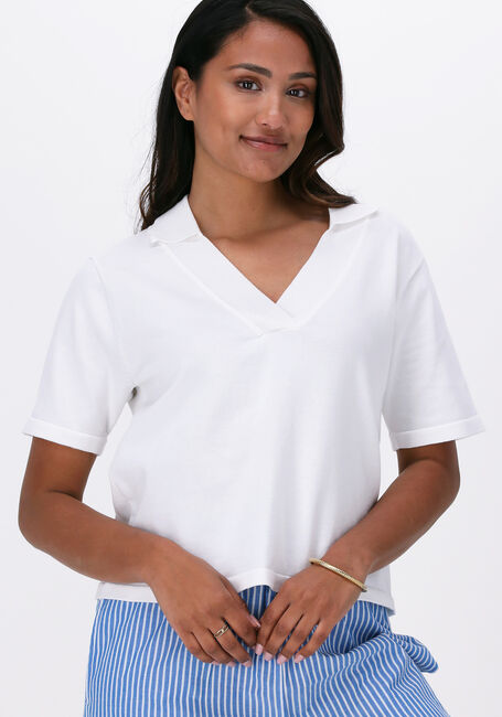 Witte ESMÉ STUDIOS Top MAE 2/4 LOOSE POLO BLOUSE KNIT - large