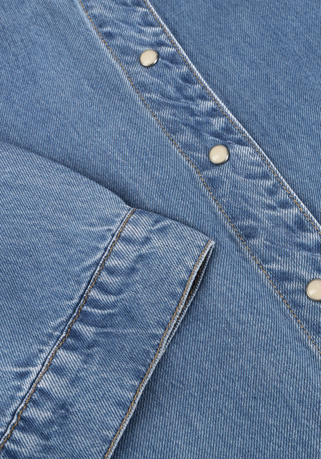 OBJECT OBJFRAME 2/4 RE DENIM TOP Blouses en bleu - large