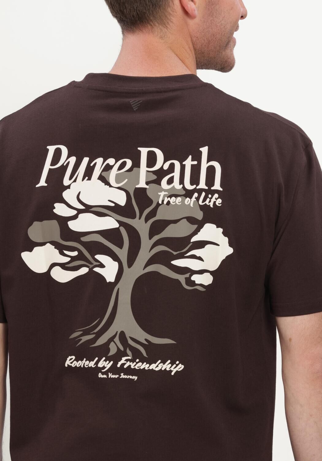 Bruine PURE PATH T-shirt TREE OF LIFE - large