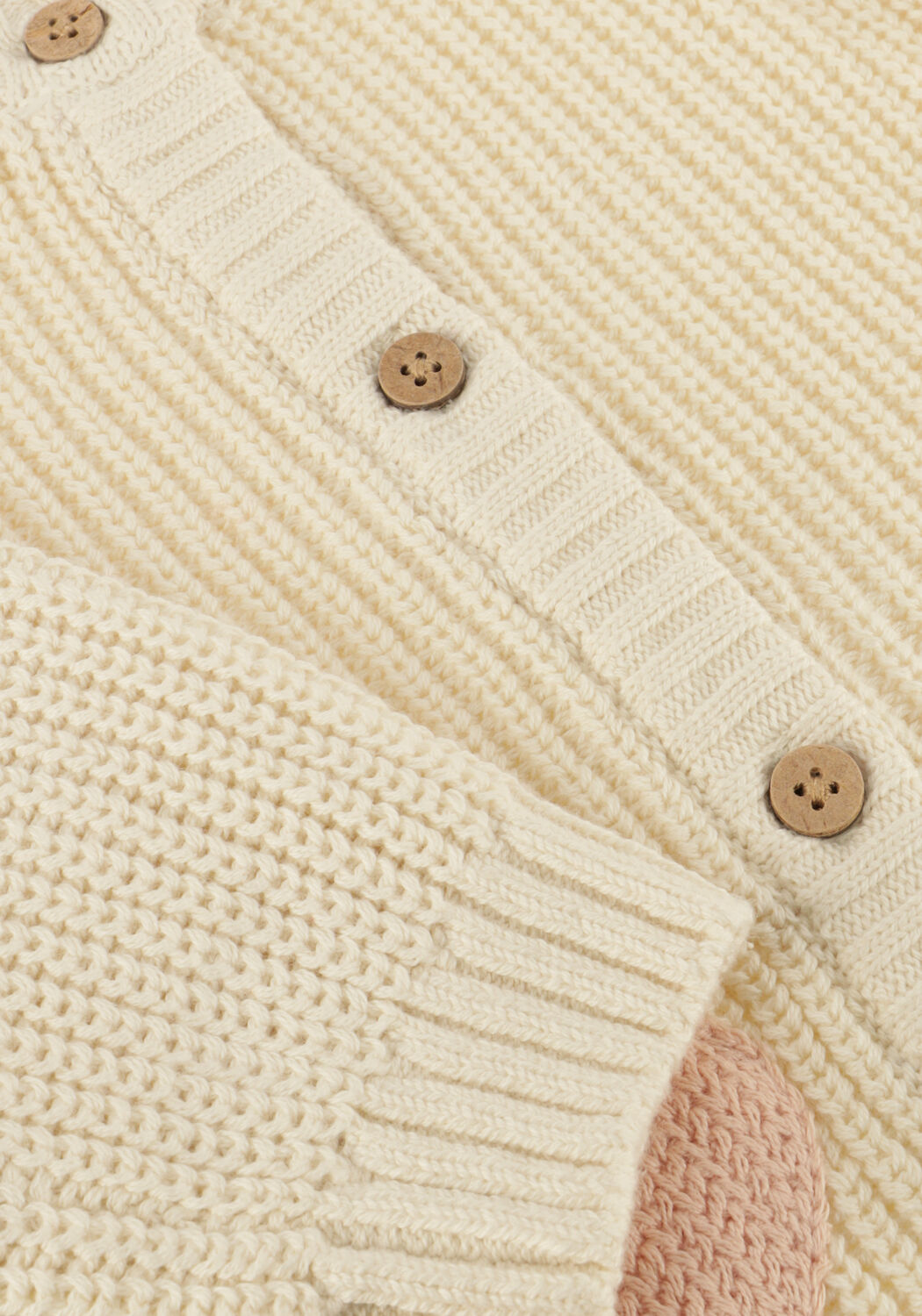 LIL' ATELIER Gilet NBFEMLEN LEN LS KNIT CARD LIL Cr&egrave;me - large