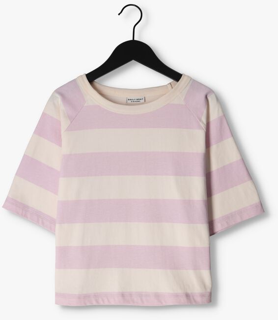 DAILY BRAT T-shirt STRIPED T-SHIRT Rose clair - large